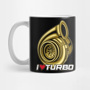 I Love Turbo (Gold Polish) Mug